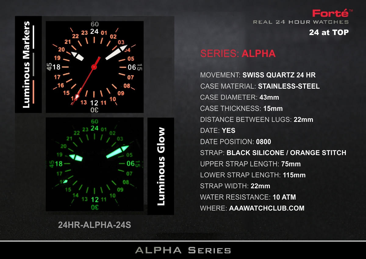 24HR-ALPHA-24S Luminous Dial