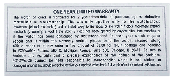 AAA Watch Warranty